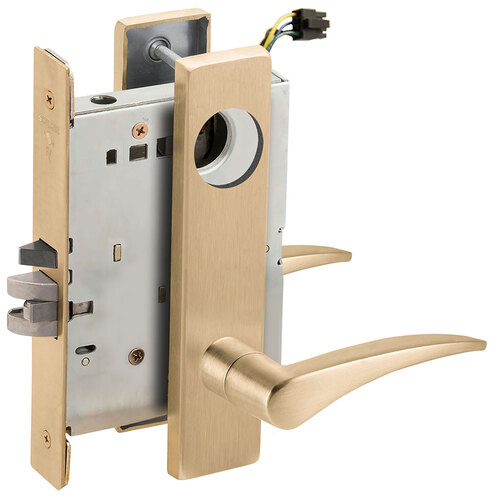 Lock Electric Mortise Lock Satin Brass