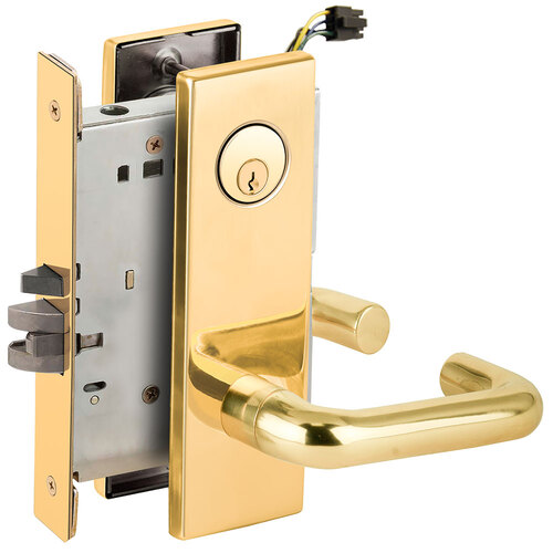 Lock Electric Mortise Lock Bright Brass