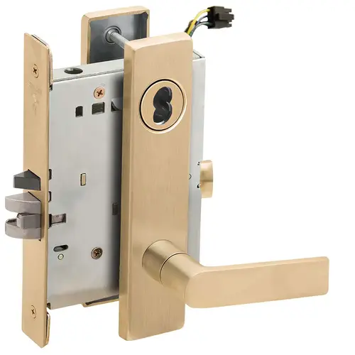 Electric Mortise Lock Satin Brass