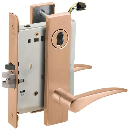 Electric Mortise Lock Satin Bronze Clear Coated