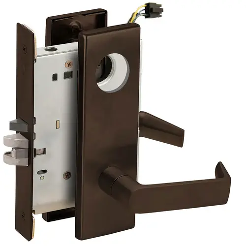 Lock Electric Mortise Lock Dark Oxidized Satin Bronze Oil Rubbed