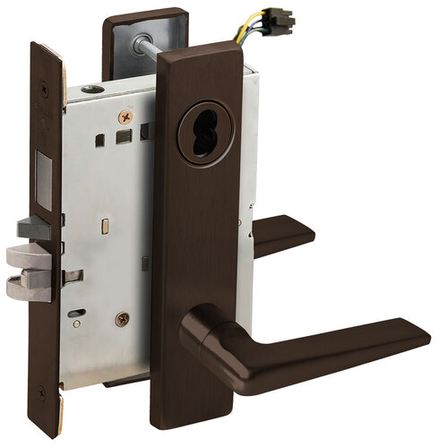 Lock Electric Mortise Lock Dark Oxidized Satin Bronze Oil Rubbed