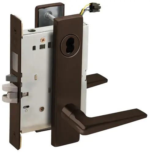 Electric Mortise Lock Dark Oxidized Satin Bronze Oil Rubbed