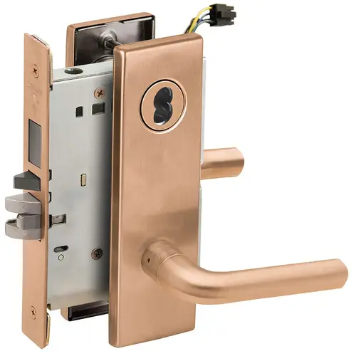 Lock Electric Mortise Lock Satin Bronze Clear Coated