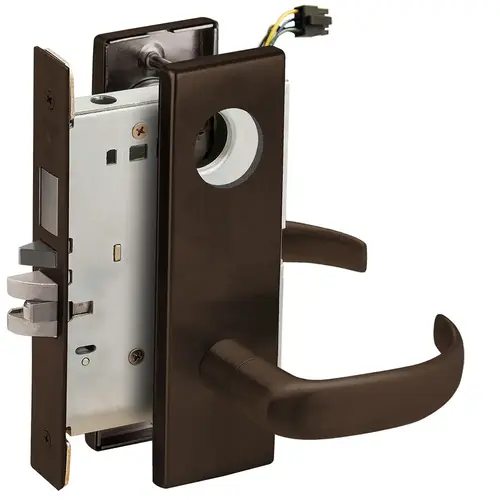 Lock Electric Mortise Lock Dark Oxidized Satin Bronze Oil Rubbed