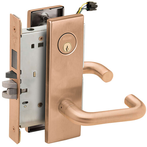 Lock Electric Mortise Lock Satin Bronze Clear Coated