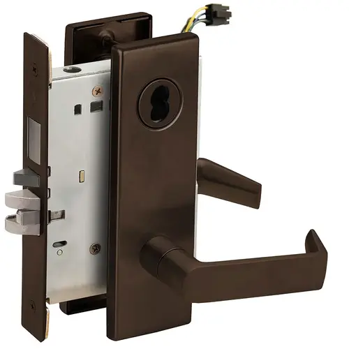 Lock Electric Mortise Lock Dark Oxidized Satin Bronze Oil Rubbed