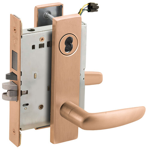 Lock Electric Mortise Lock Satin Bronze Clear Coated