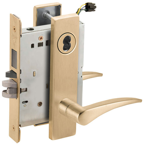 Lock Electric Mortise Lock Satin Brass