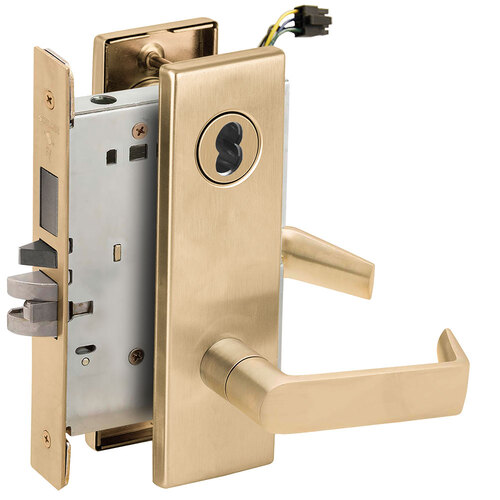 Lock Electric Mortise Lock Satin Brass