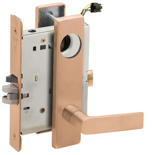 Lock Electric Mortise Lock Satin Bronze Clear Coated