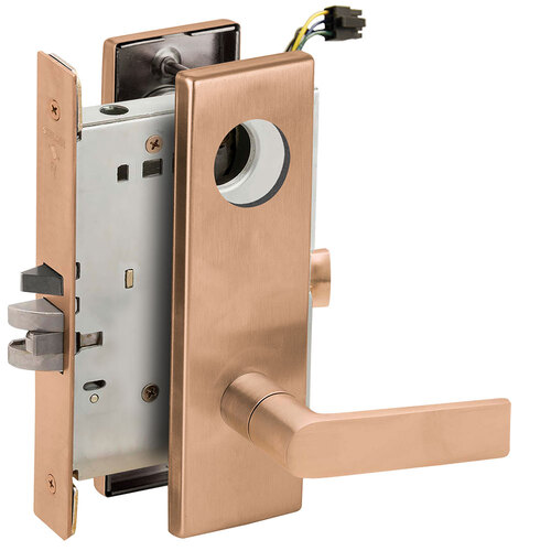 Lock Electric Mortise Lock Satin Bronze Clear Coated