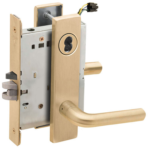 Electric Mortise Lock Satin Brass