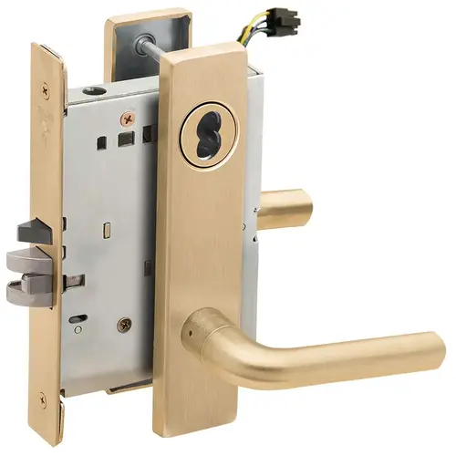 Lock Electric Mortise Lock Satin Brass