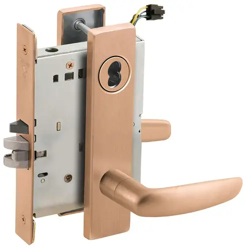 Electric Mortise Lock Satin Bronze Clear Coated