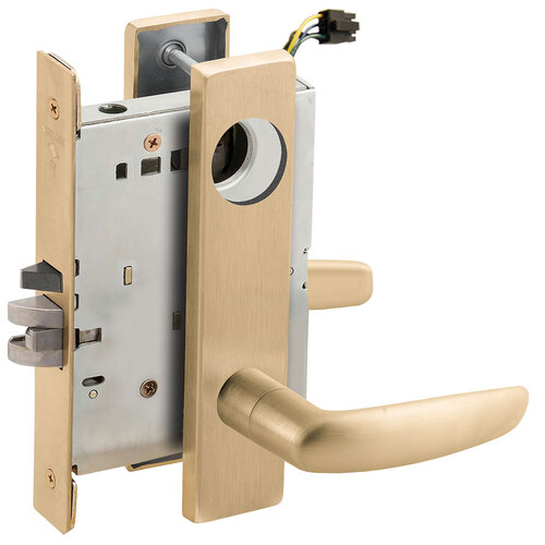 Lock Electric Mortise Lock Satin Brass