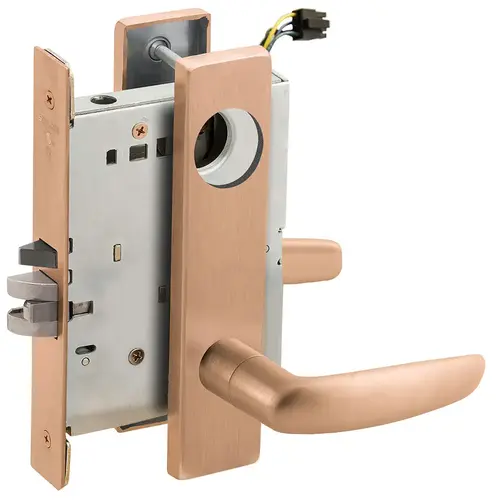 Lock Electric Mortise Lock Satin Bronze Clear Coated