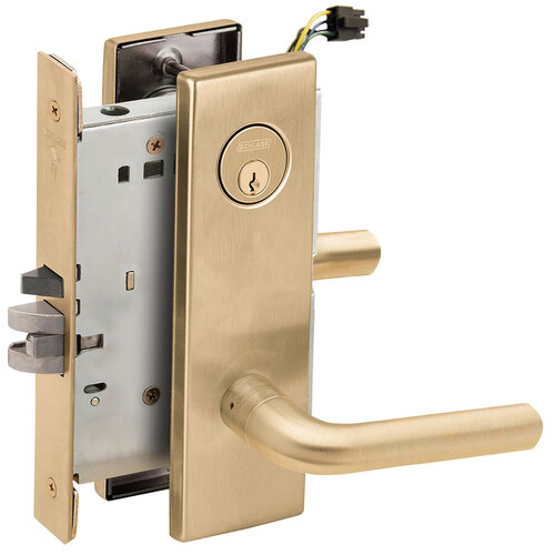 Lock Electric Mortise Lock Satin Brass