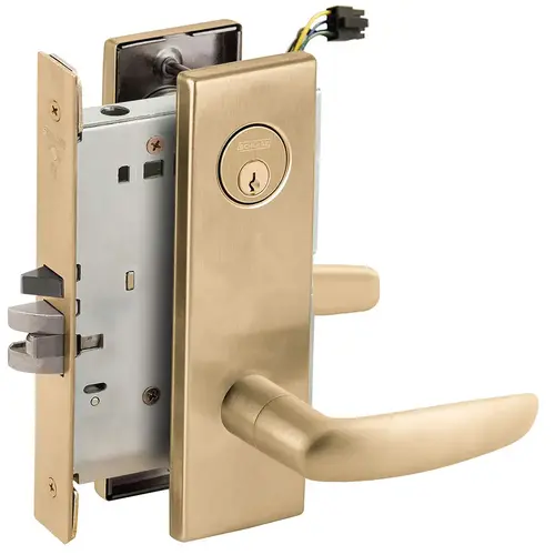 Lock Electric Mortise Lock Satin Brass