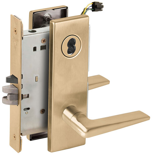 Electric Mortise Lock Satin Brass