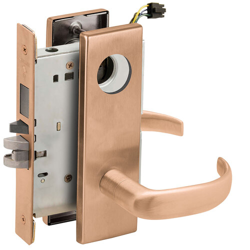 Lock Electric Mortise Lock Satin Bronze Clear Coated