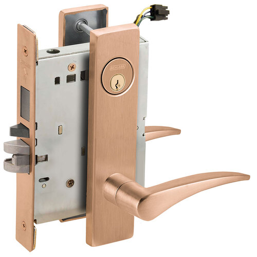 Lock Electric Mortise Lock Satin Bronze Clear Coated