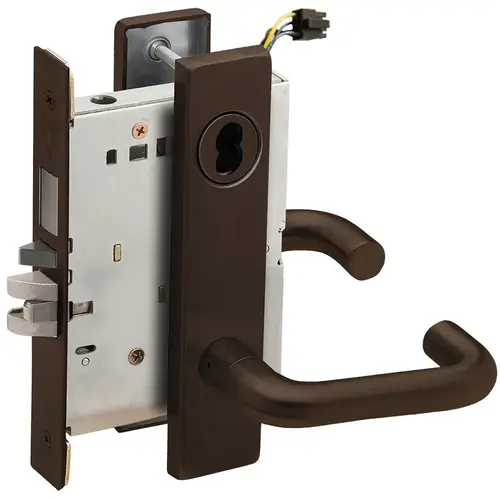 Electric Mortise Lock Dark Oxidized Satin Bronze Oil Rubbed