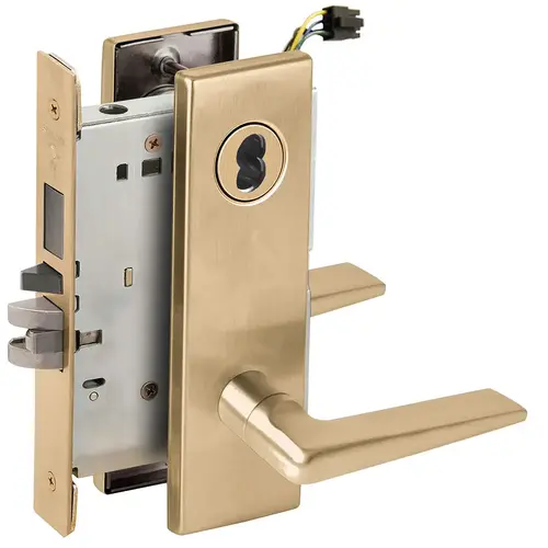 Lock Electric Mortise Lock Satin Brass