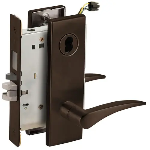 Lock Electric Mortise Lock Dark Oxidized Satin Bronze Oil Rubbed