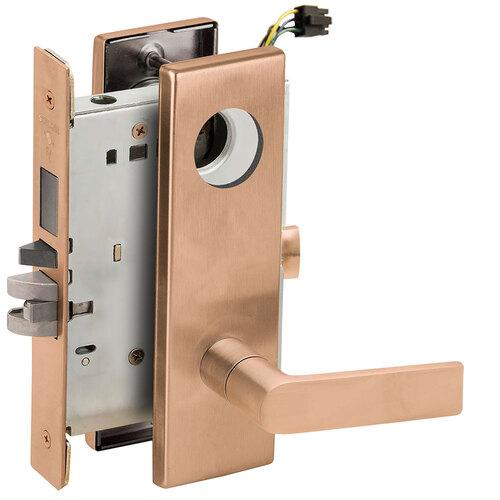 Lock Electric Mortise Lock Satin Bronze Clear Coated