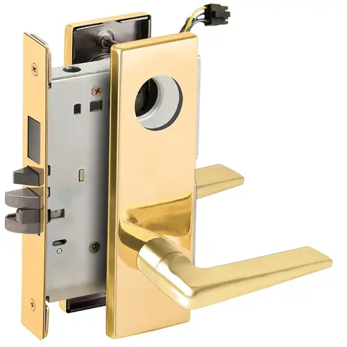 Lock Electric Mortise Lock Bright Brass