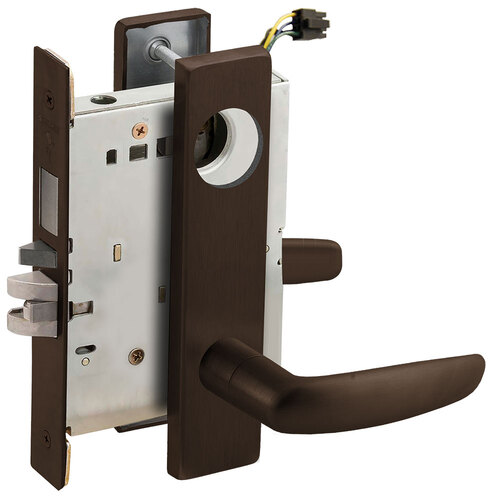 Lock Electric Mortise Lock Dark Oxidized Satin Bronze Oil Rubbed