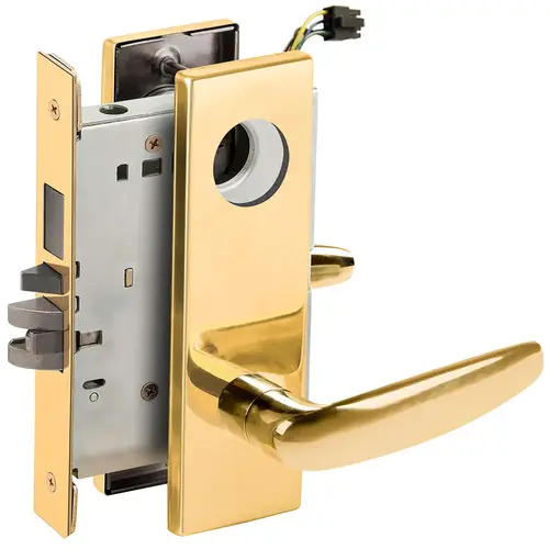 Lock Electric Mortise Lock Bright Brass