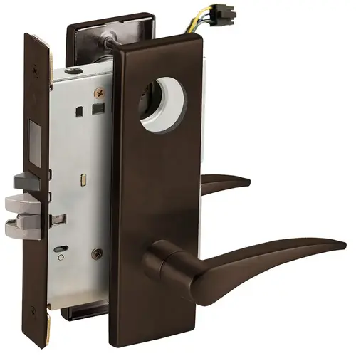 Lock Electric Mortise Lock Dark Oxidized Satin Bronze Oil Rubbed