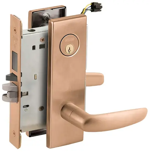 Lock Electric Mortise Lock Satin Bronze Clear Coated