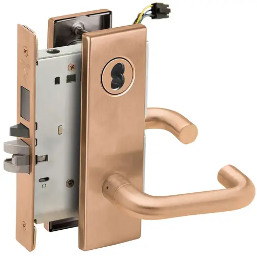 Lock Electric Mortise Lock Satin Bronze Clear Coated