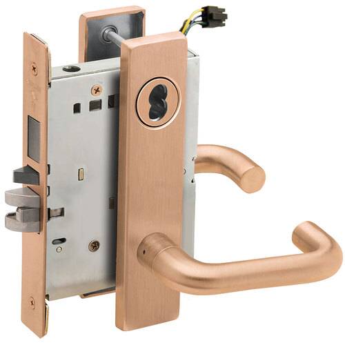 Electric Mortise Lock Satin Bronze Clear Coated