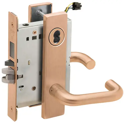 Lock Electric Mortise Lock Satin Bronze Clear Coated