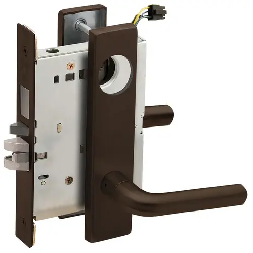 Lock Electric Mortise Lock Dark Oxidized Satin Bronze Oil Rubbed