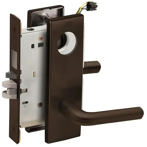 Lock Electric Mortise Lock Dark Oxidized Satin Bronze Oil Rubbed