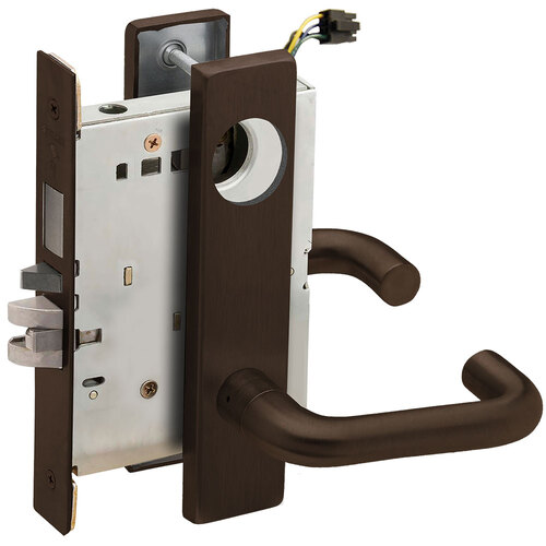 Lock Electric Mortise Lock Dark Oxidized Satin Bronze Oil Rubbed