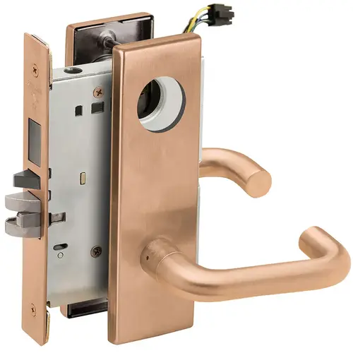 Lock Electric Mortise Lock Satin Bronze Clear Coated