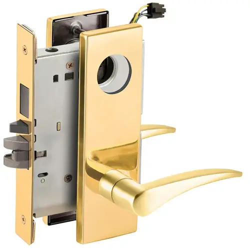 Lock Electric Mortise Lock Bright Brass