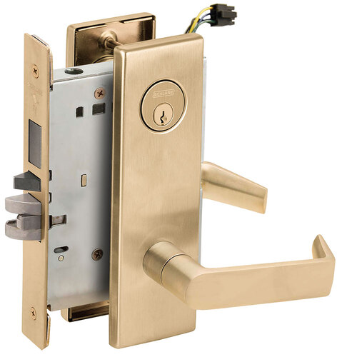 Lock Electric Mortise Lock Satin Brass