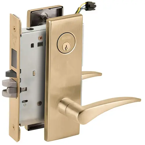 Lock Electric Mortise Lock Satin Brass