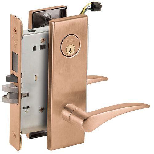 Lock Electric Mortise Lock Satin Bronze Clear Coated