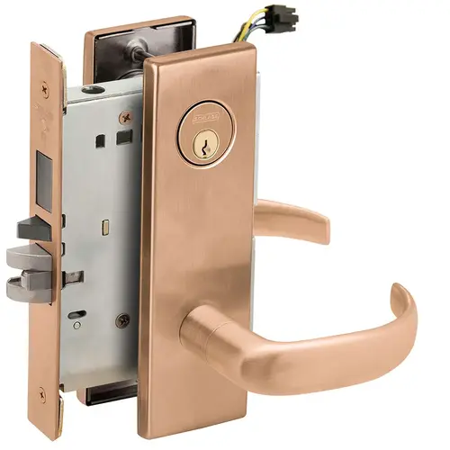 Lock Electric Mortise Lock Satin Bronze Clear Coated