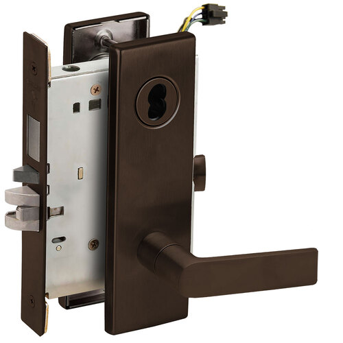 Lock Electric Mortise Lock Dark Oxidized Satin Bronze Oil Rubbed