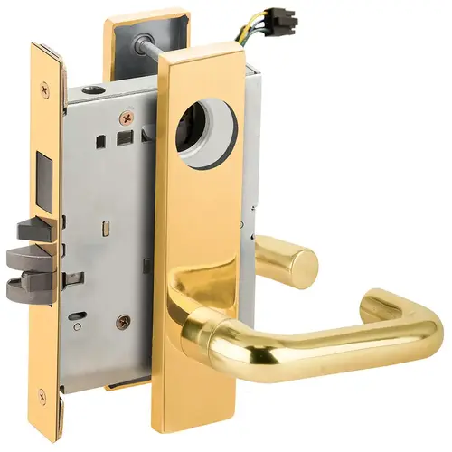 Lock Electric Mortise Lock Bright Brass