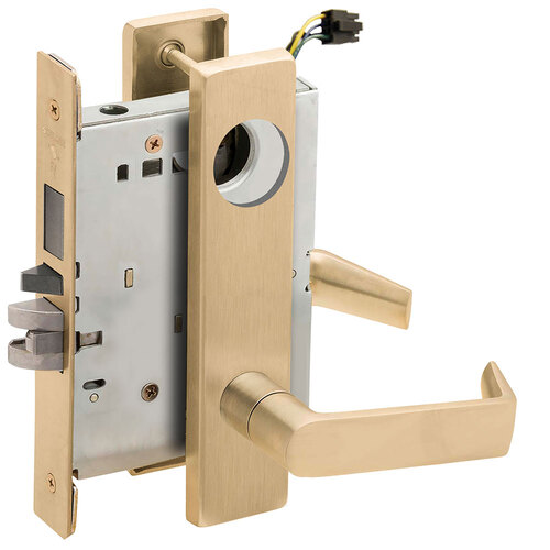 Lock Electric Mortise Lock Satin Brass